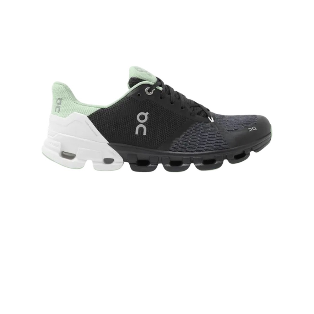 On Cloudflyer 4 Running Shoes Black, Green, White Sneakers Women’s 6